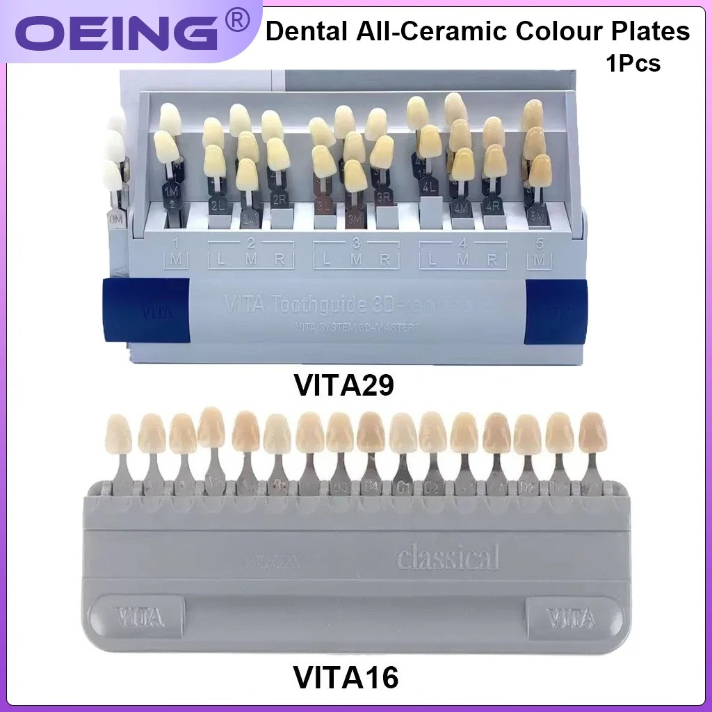 Teeth Whitening Moulds - Dental All-Ceramic Colour Chart 16 Colours