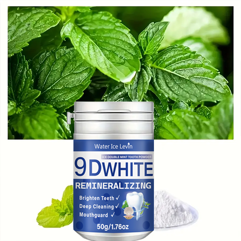 Teeth Whitening With Baking Soda - 9D White Ice Double Mint Toothpowder