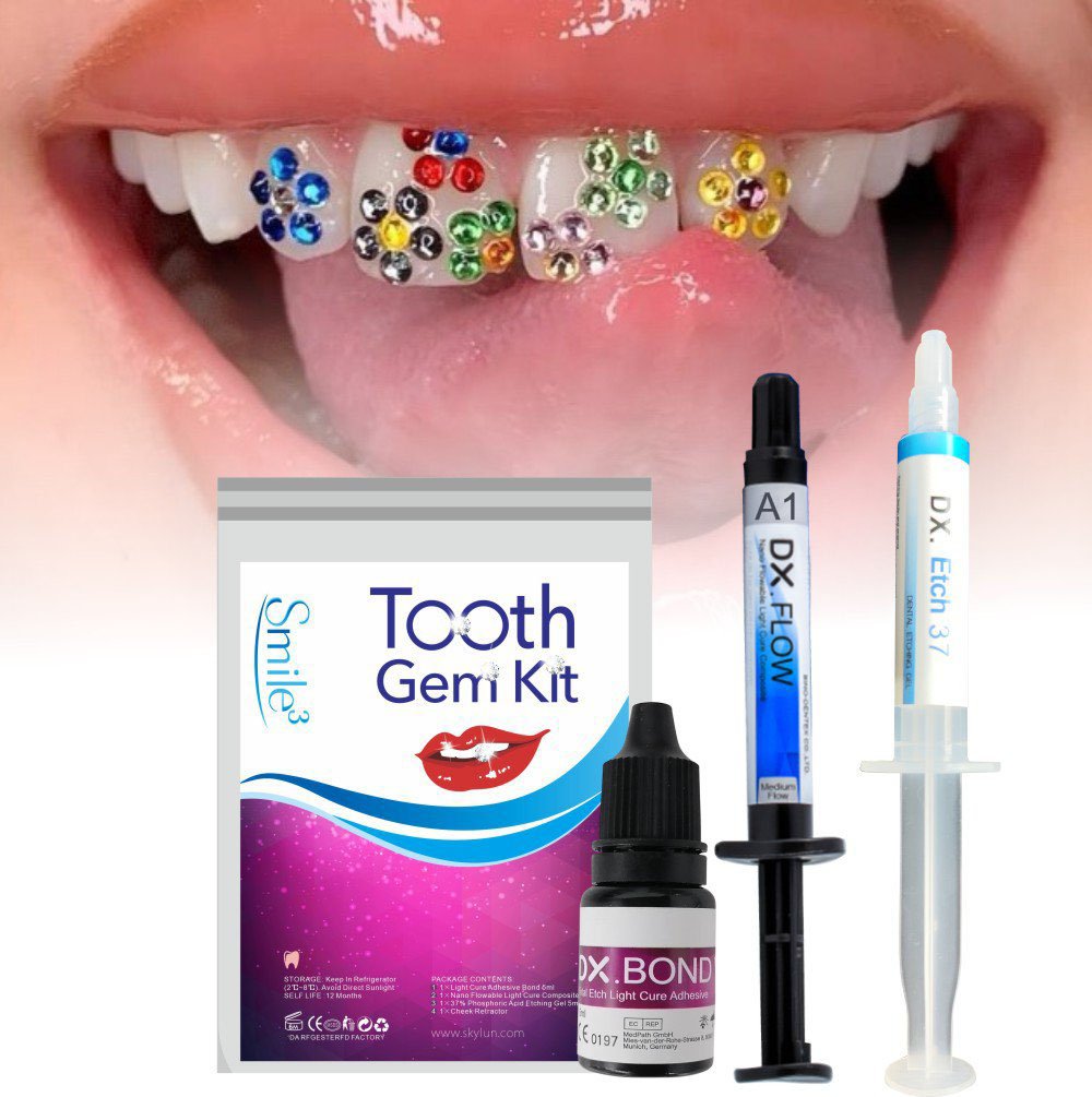 Teeth Whitening Gel - HOT Tooth Gem Kit Teeth Decorations