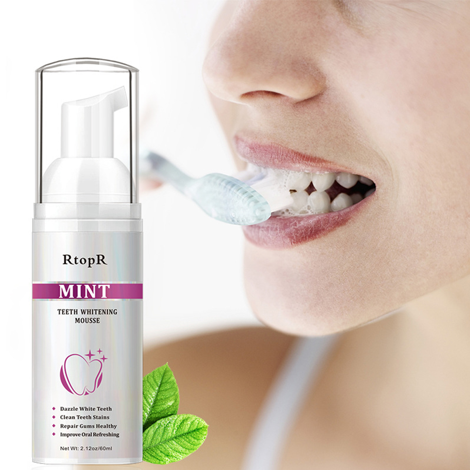 Teeth Whitening Mousse Mint Fo - огляд і ціна Teeth Whitening With Baking Soda