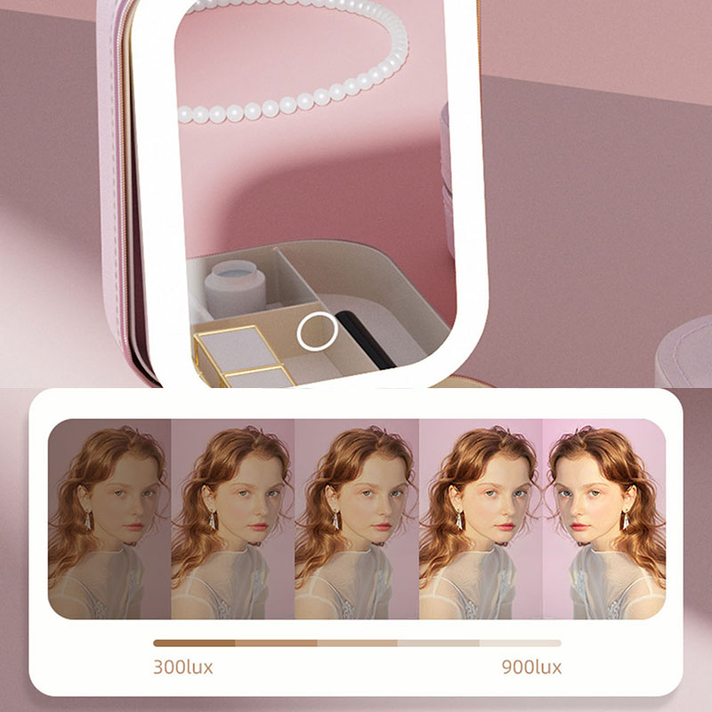 LED Makeup Bag With Mirror For - огляд і ціна Led Mouth Tray