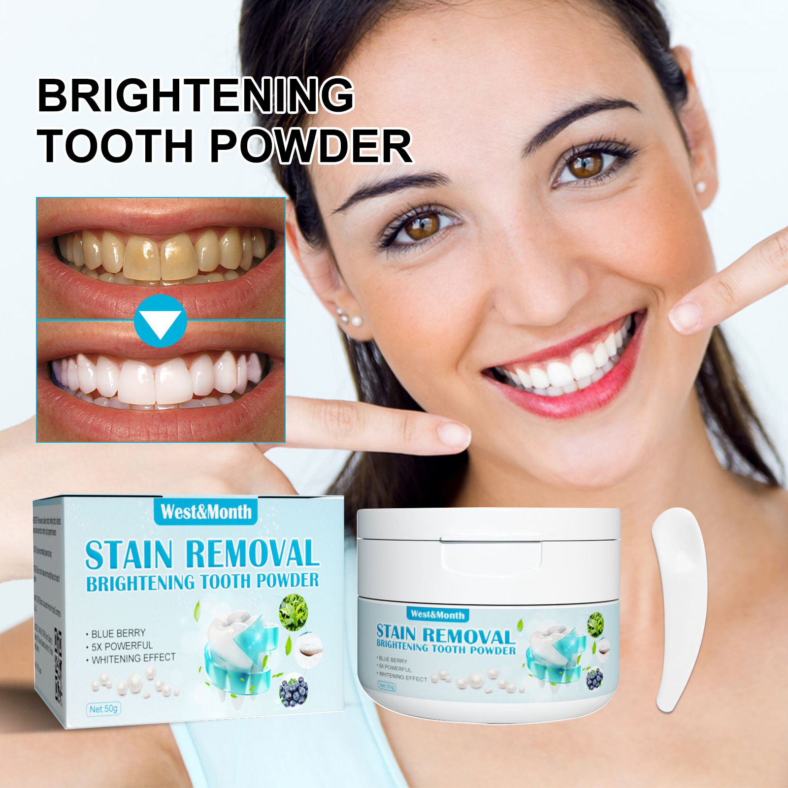 Blueberry Baking Soda Whitenin - огляд і ціна Teeth Whitening With Baking Soda