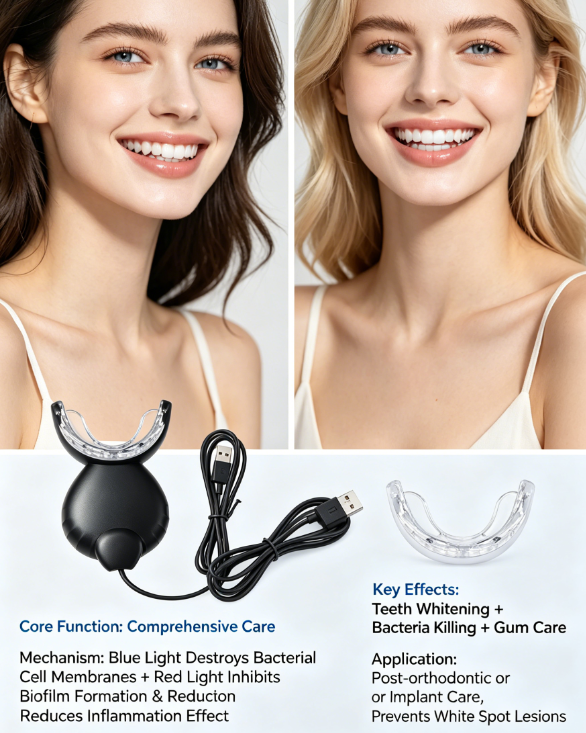 Blue LED Light Teeth Whitening - огляд і ціна Teeth Whitening Home Kit
