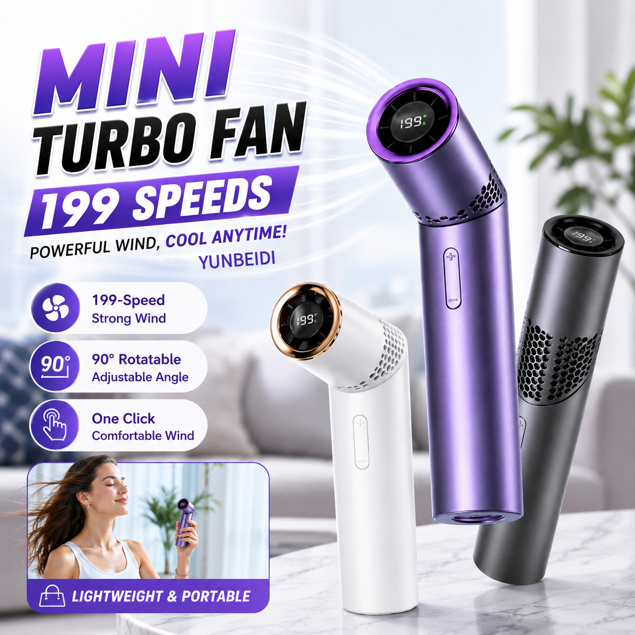 Lipstick Fan Mini Foldable Han - огляд і ціна Led Mouth Tray