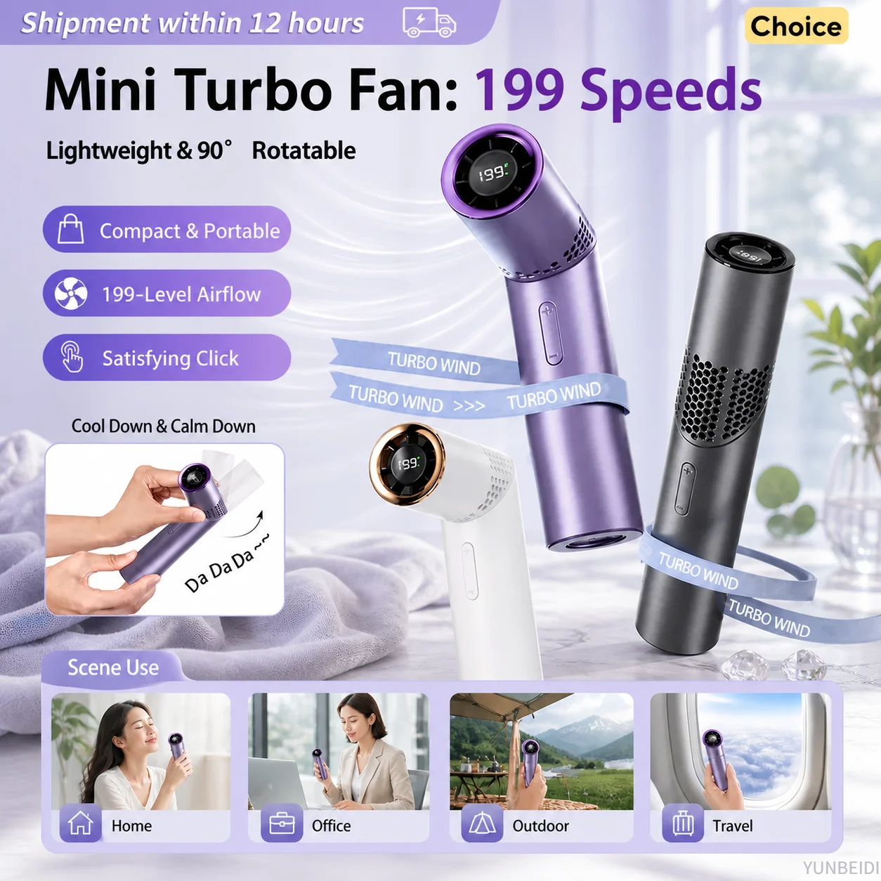 Lipstick Fan Mini Foldable Han - огляд і ціна Led Mouth Tray