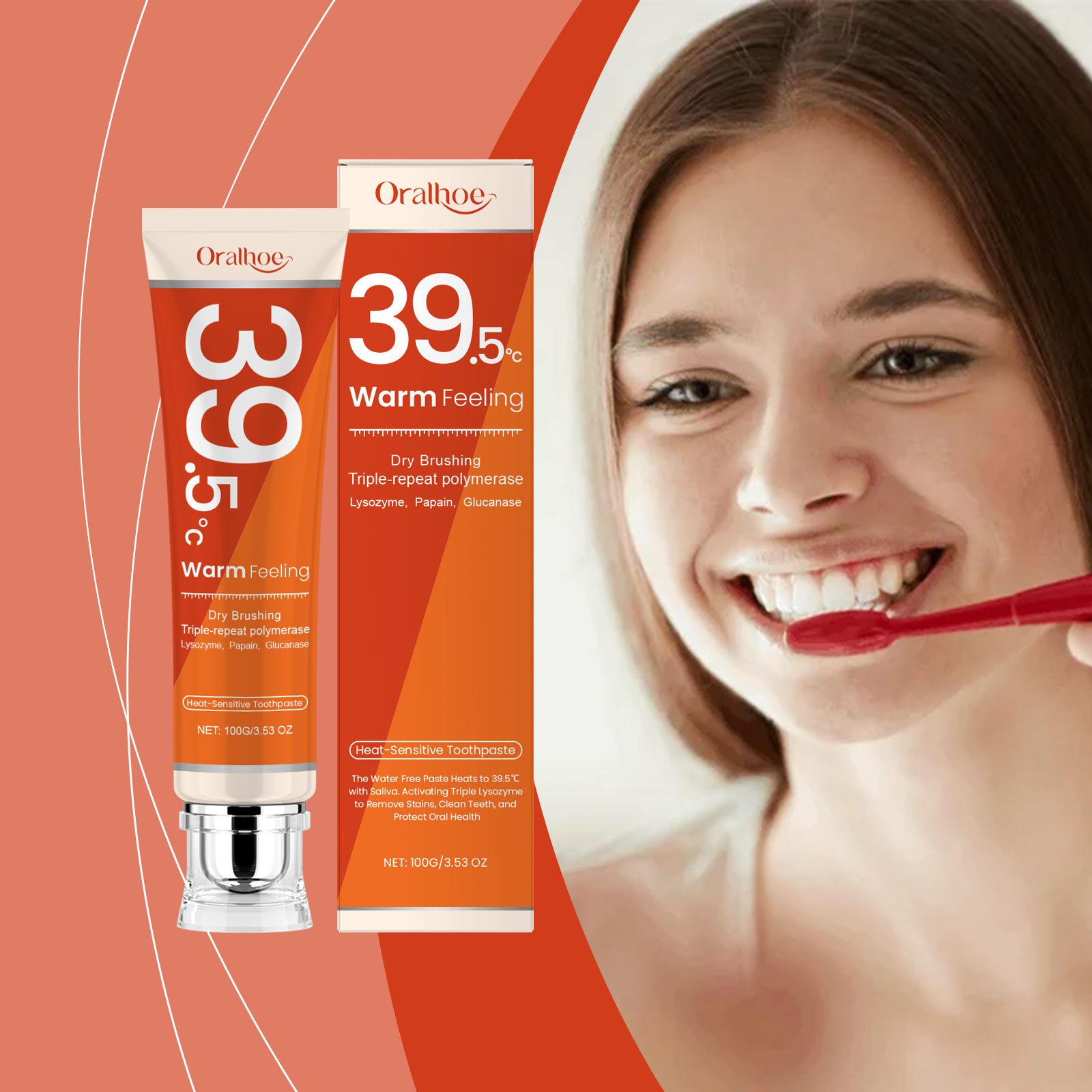 ORALHOE Heat-Sensitive Toothpa - огляд і ціна Teeth Whitening Enzymes