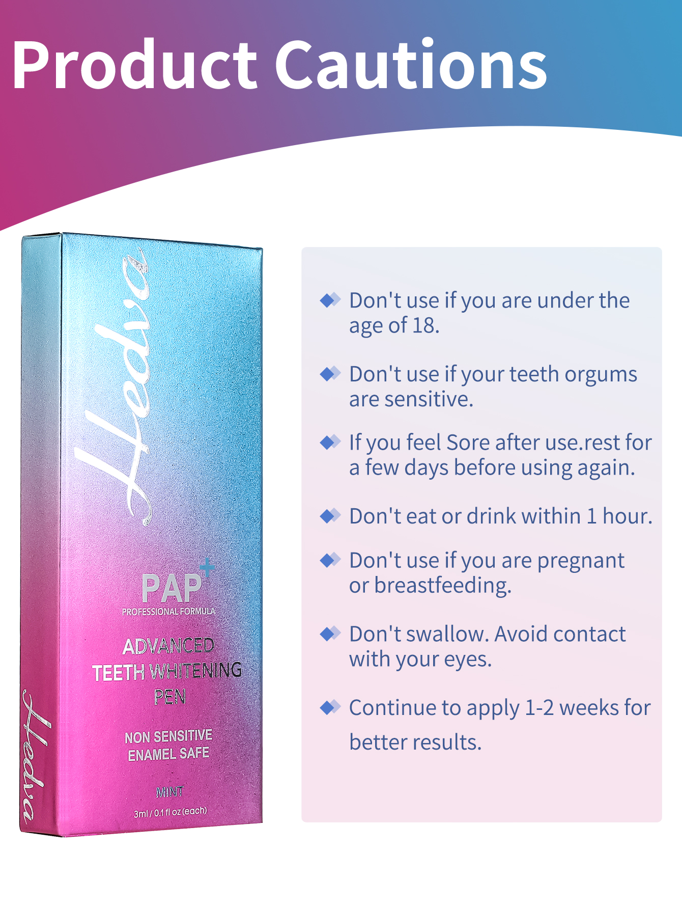 Hedva PAP+ Teeth Whitening Pen - огляд і ціна Teeth Whitening Gel Pen