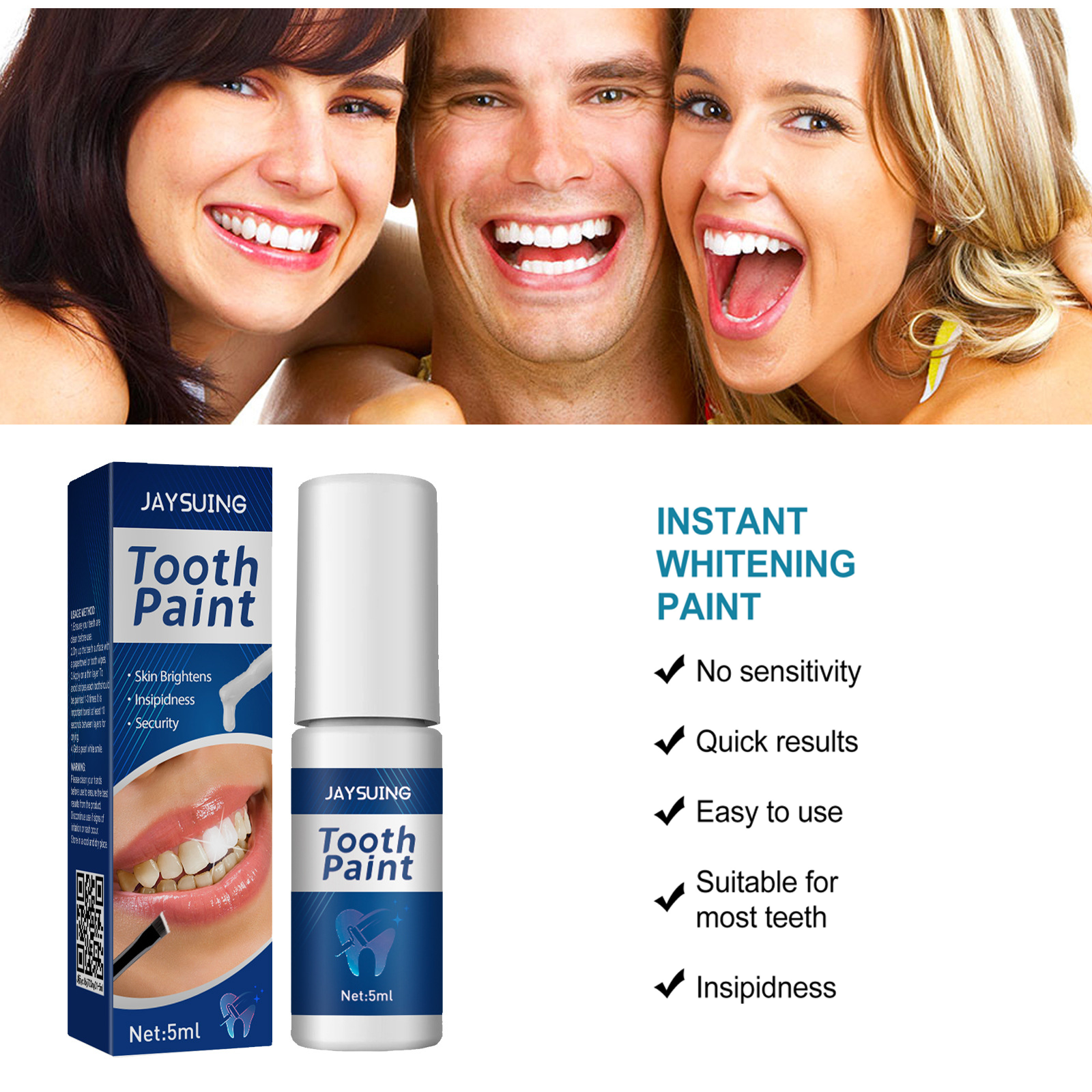 Teeth Brighten Paint Instantly - огляд і ціна Teeth Whitening Gel Pen