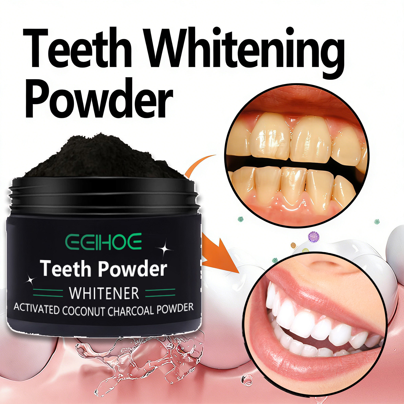 Natural Teeth Whitening Powder - огляд і ціна Teeth Whitening With Baking Soda