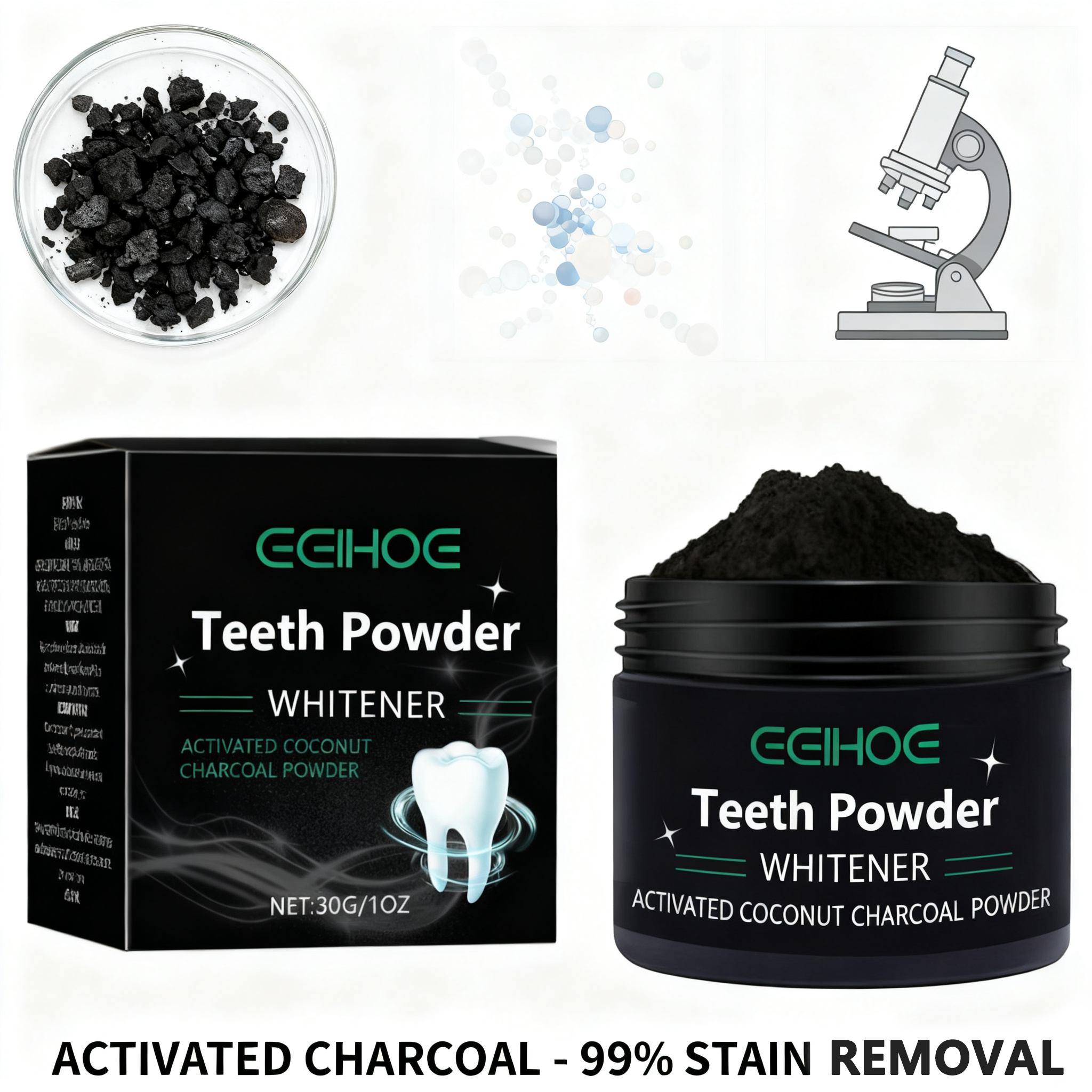 Natural Teeth Whitening Powder - огляд і ціна Teeth Whitening With Baking Soda