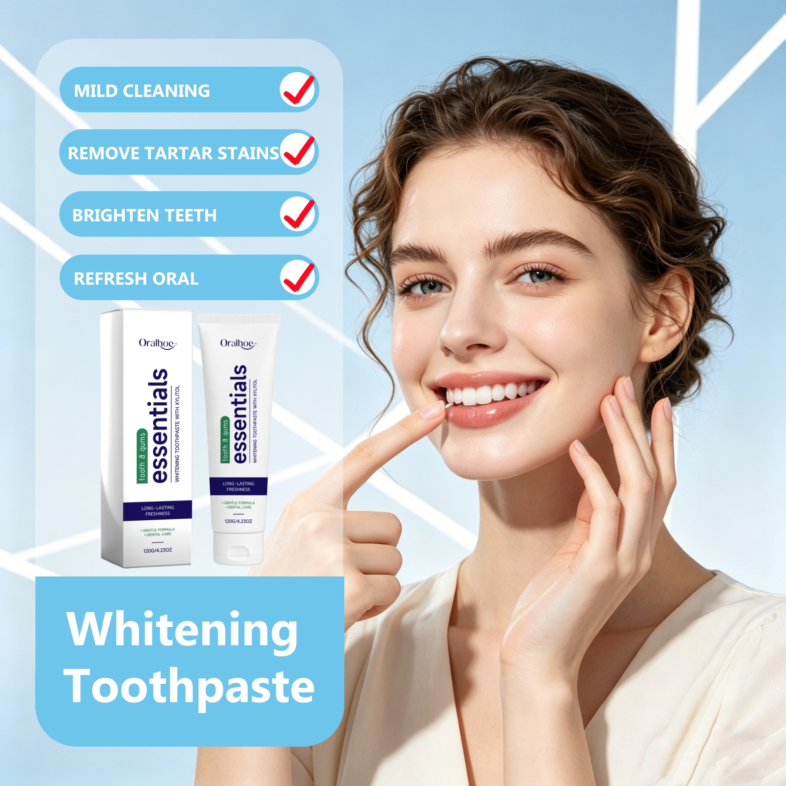 Brightening Whitening Toothpas - огляд і ціна Teeth Whitening Xylitol Gum