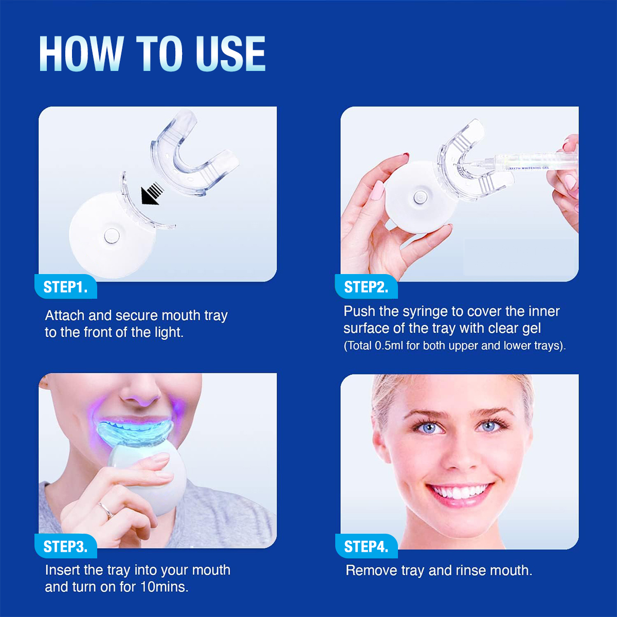 Teeth Whitening Kit - 5X LED L - огляд і ціна Led Mouth Tray