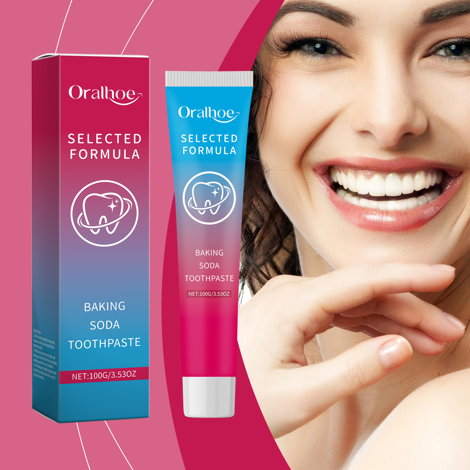 Oralhoe Baking Soda Toothpaste - огляд і ціна Teeth Whitening With Baking Soda