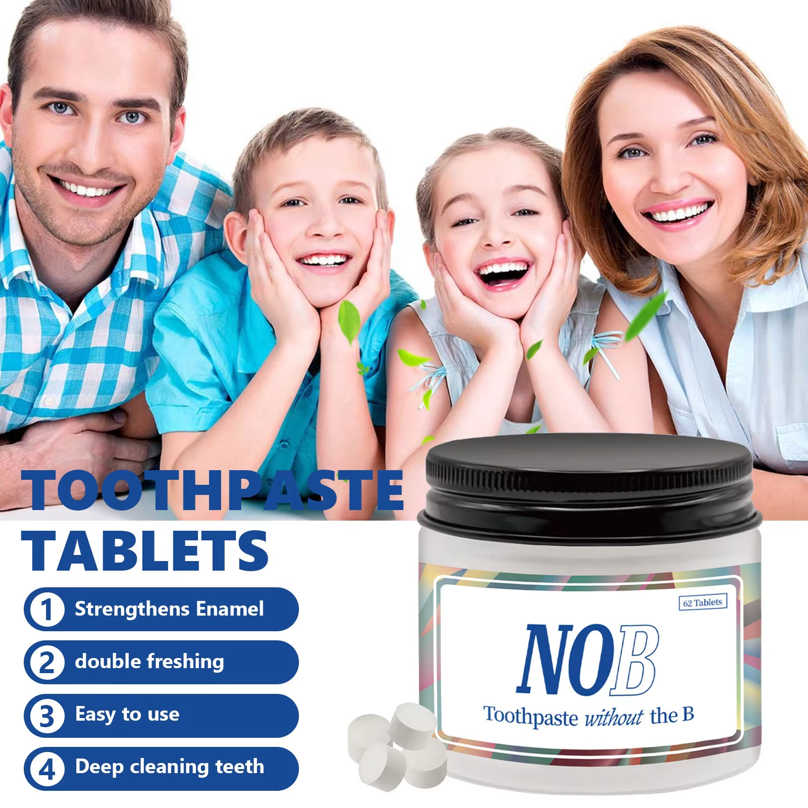 NOBS Toothpaste Tablets - Nano - огляд і ціна Teeth Whitening With Baking Soda