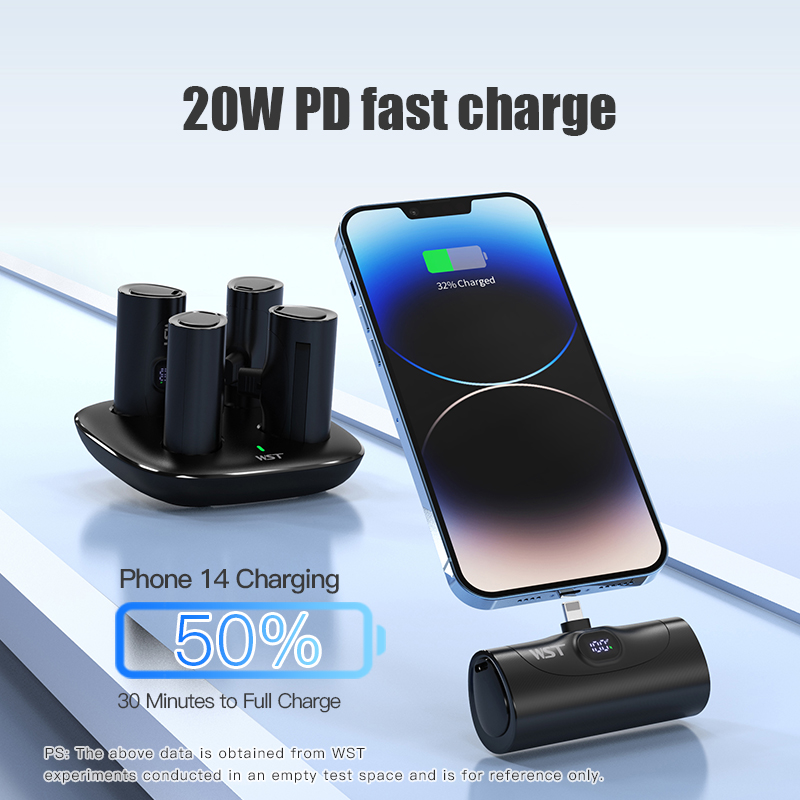 4pcs Portable Mini Power Bank  - огляд і ціна Led Mouth Tray