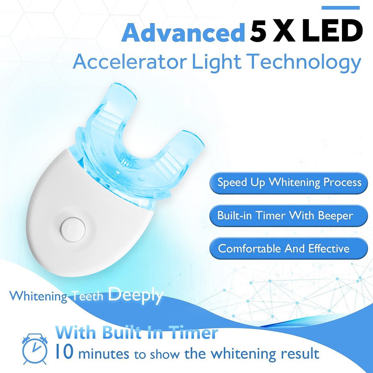 Teeth Whitening Kit - 5X LED L - огляд і ціна Teeth Whitening Home Kit