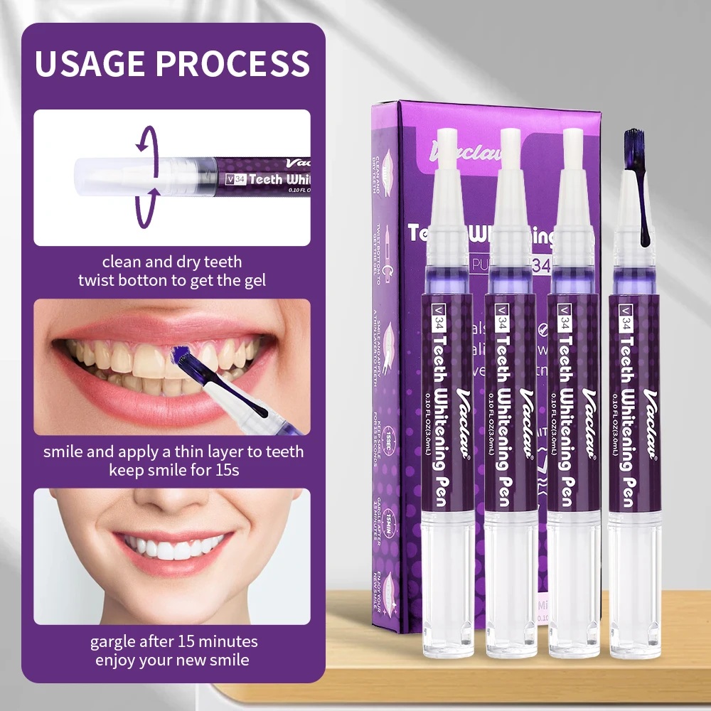 Vaclav V34 Purple teeth whiten - огляд і ціна Teeth Whitening Gel Pen